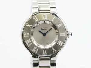 【 カルティエ CARTIER 】腕時計 W10109T2 マスト21 クォーツ SS シルバー文字盤 レディース 新着 72315-20