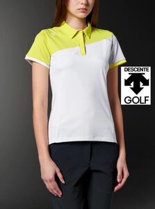 【M】新品定価16500円/DESCENTE/GOLF/デサント/ゴルフ/レディース/高機能/半袖ポロシャツ/ゴルフシャツ/