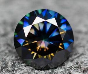 大谷翔平　応援セール　モアッサナイト　ルース　虹　ストーン　宝石　5.0mm0.5ct アクセサリー　567dm現品限り