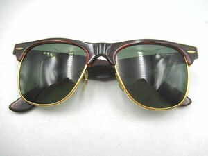 ▲▲中古品 レイバン RAY-BAN ウェイファーラーマックス WAYFARER MAX サングラス B＆L 黒系レンズ 本体ダークブラウン×ゴールド USED▲▲