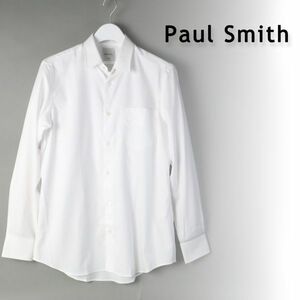 336a 新品 Paul Smith ポールスミス マイクロヘリンボーン ドレス シャツ メンズ 長袖 シャツ ホワイト 223205 XL