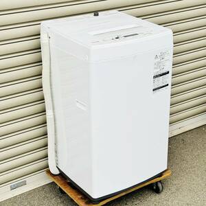 甲MJ17548　クリーニング済　動作確認済　2018年製　4.5㎏　東芝　TOSHIBA　全自動電気洗濯機　AW-45M5　ホース付　ホワイト　白色　家電