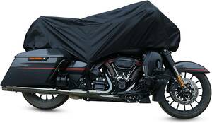 【送料込】（ブラック）　uxcell バイクカバー バイク車体カバー ハーフカバー 防水 風飛び防止 UVカット 防塵