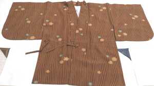 女性用着物　着物　古布 木綿 型染 当時物 アンティーク 藍染　鯉口シャツ 21