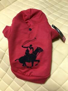 【同梱不可！】【ペット用品】　犬　服　BEVERLY HILLS POLO CLUB★赤★Ｓ★フード/暖か裏地