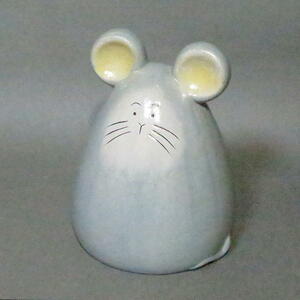 インテリア 置物【 かわいい 鼠 ネズミ 】陶器 g3869