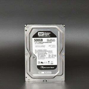 当日発送 WD HDD 3.5インチ SATA 500GB フォーマット済み WD5002AALX 中古品　　S/N:WCAYUCX80068