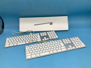 【A7957O129】Apple Keyboard アップル キーボード A1243 2点まとめて Mac 有線 ※ジャンク品 ※箱1点のみ