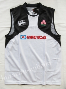 メンズ 5L 未使用 カンタベリー ラグビー日本代表 選手支給品 ノースリーブシャツ タンクトップ 袖なし CANTERBURY JAPAN PR SLEEVELESS