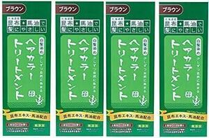 【4本セット】 昆布と馬油のヘアカラートリートメント ブラウン