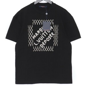未使用 LOUIS VUITTON エンブロイダードシグネチャーコットンTシャツ S ブラック 1AFJFG ルイヴィトン Embroidered Signature T-Shirt 半袖