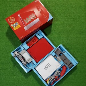任天堂 Nintendo Wii スーパーマリオブラザーズ 25周年 本体 動作確認済み アカ モーションプラス ヌンチャク ゲーム機器 箱説 箱 説明書