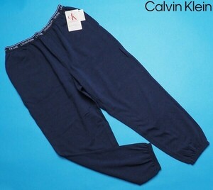 新品 Calvin Klein カルバンクライン メランジコットン ストレッチ スウェット ジョガーパンツ US:M JP:L 紺(DUX) NM1866