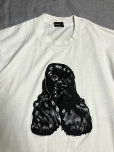 80s 90s USA製 コッカースパニエル Tシャツ L ビンテージ 犬 ドッグフェイス シングルステッチ