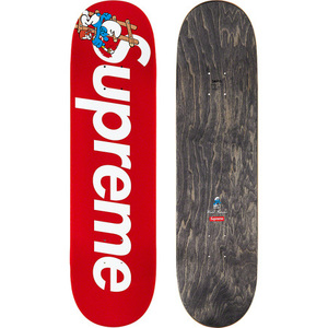 supreme smurfs skateboard RED