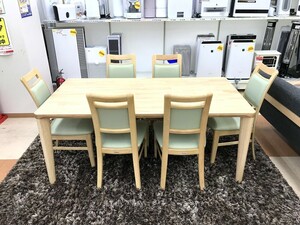 ●【店頭引取のみ】店頭展示未使用品 カリモク Direttore ダイニング6点セット テーブル/D57921S041 椅子/C57225S606