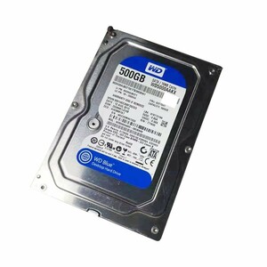 【中古パーツ】ディスクトップ用 3.5インチ 内蔵HDD 500GB SATA 1台 ハードディスク■中古 3.5 WD WD5000AAKX 正常品