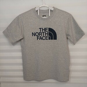 zal-71♪THE NORTH FACEノースフェイス tシャツ(ユーズド) キッズ 半袖 BOYS ボーイズTシャツM(10-12)150cmグレー