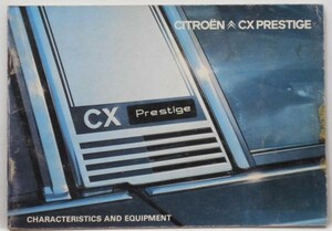 CITROEN CX PRESTIGE 1976 OWNERS MANUAL