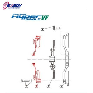 EXEDY エクセディ CH51S ハイパーシングルVF MH01SDV (1)C.COVER ASSY ランサーエボリューション 4 5 6 7 8 9