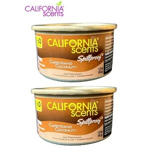 カリフォルニアセンツ 缶入り ココナッツ エアーフレッシュナー 車用 2缶セット