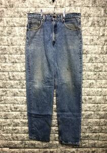 レア 90s USA製 Levi’s 555 デニム パンツ ジーンズ ワイド テーパード ブルー リーバイス 古着 ヴィンテージ ジップフライ 505 アメリカ