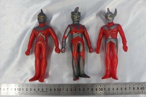 T3553★★同梱不可★★ポピー ウルトラマンセブン ウルトラマンエース ウルトラマンタロウ ソフビ 当時物