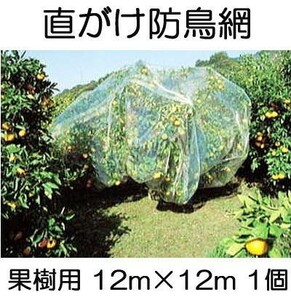 (送料無料) 果樹用 直がけ防鳥網 1000d 20mm目 12ｍ×12ｍ 果樹すっぽり防鳥ネット 1個 (zmO3)