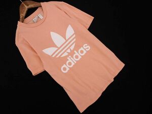 ネコポスOK adidas originals アディダスオリジナルス ロゴプリント Tシャツ sizeS/ピンク ■◆ ☆ dfa8 レディース