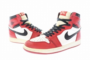 ナイキ NIKE 94年復刻 1st復刻 AIR JORDAN 1 HIGH CHICAGO エア ジョーダン ハイ シカゴ 130207-101 26 ホワイト レッド ブラック ブランド