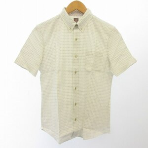 タケオキクチ TAKEO KIKUCHI BDシャツ ボタンダウンシャツ ビジネス フォーマル チェック 白 ホワイト ２ 約S メンズ