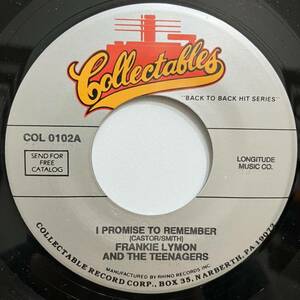 7” ★ Frankie Lymon And The Teenagers - I Promise To Remember / Who Can Explain? ★ レコード アナログ Oldies Doo Wop R&B Soul