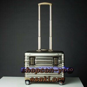 品質保証★アルミスーツケース 22インチ チタンゴールド 小型アルミトランク 旅行用品 TSAロック キャリーケース キャリーバッグ