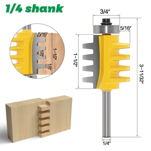 木工 溝ルータービット トリマー 軸シャンク6.35mm 1/4" カッター エンドミル フライス 合わせ板 接合用 