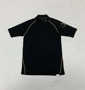 CHAMPION チャンピオン // 半袖 プリント コンプレッション ハイネック Tシャツ (黒) サイズ L