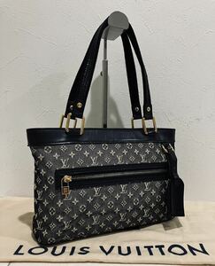 LOUIS VUITTON 極上美品 モノグラム ミニ バッグ ルシーユ ブラック ルイ・ヴィトン バック