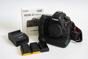 Canon 6DmarkⅡ BATTERY GRIP BG-E21 LP-E6N2個　LP-E6１個　充電器LC-E6 説明書