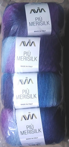 イタリア毛糸　PIU MERISILK（ピウ メリシルク）　101番　４個