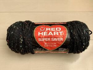 毛糸 スーパーセーバー　マルチカラー　レッドハート　アクリルヤーン　アメリカ　red heart １７０g チャコール　編み物　ハンドメイド