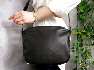 ●超美品●BOTTEGA VENETA ボッテガ ヴェネタ●メンズ●マルコポーロ●PVC カーフ レザー 本革●ショルダー バッグ●黒●G金具●Js46092