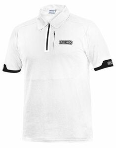 SPARCO（スパルコ） ポロシャツ POLO ZIP ホワイト Lサイズ