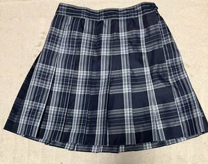 プリーツミニスカート 紺チェック　女子制服 学生服　女子中高生　JK 女子大生