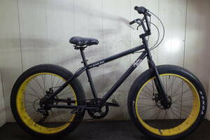 人気！BUGGS BIKE 26X4.0 440mm シマノ7速 FAT ビーチクルーザーバイク 