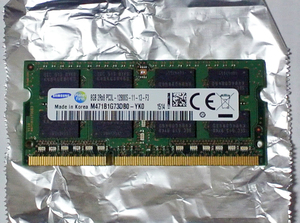 SAMSUNG製 DDR3 PC3L 12800S 204Pin 8G 低電圧対応 1枚