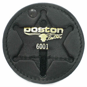 ボストンレザー ラウンドバッジホルダー 星型 75mm 600-6001 BOSTON | ポリスバッジケース 警察バッジケース