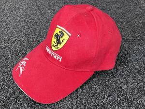 ☆希少デザイン☆正規品 Ferrari フェラーリ 帽子 レーシングキャップ レッドカラー