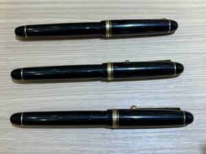 【APS 8876】１円スタート 3本セット PILOT CUSTOM74 パイロットカスタム ペン先14K 万年筆 筆記未確認 中古 現状品 