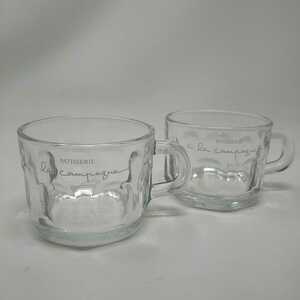 ●美品●アラカンパーニュ A LA CAMPAGNE ガラスコップ ２個セット グラス デザートカップ S