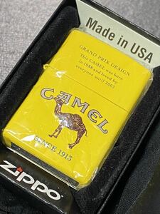 zippo キャメル 総選挙 限定品 イエロー 両面加工 希少モデル 2020年製 ② CAMEL GRAND PRIX DESIGN ケース 保証書付き