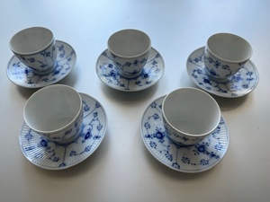 【Royal Copemhagen】ロイヤルコペンハーゲン　お茶カップ＆ソーサ―５客セット　新品